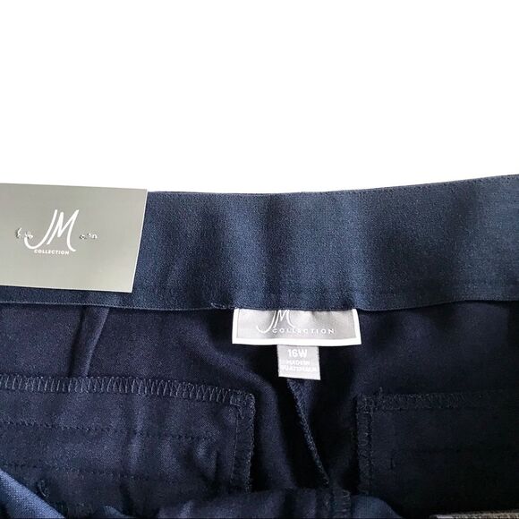 JM Collection Slim Leg Curvy Fit Trousers Pants Blue Sz 16W NWT - Picture 8 of 15
